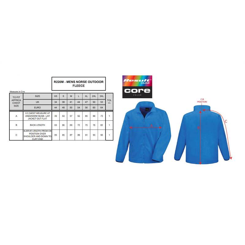 Result Mens Fashion Fit Outdoor Fleece R220M-2