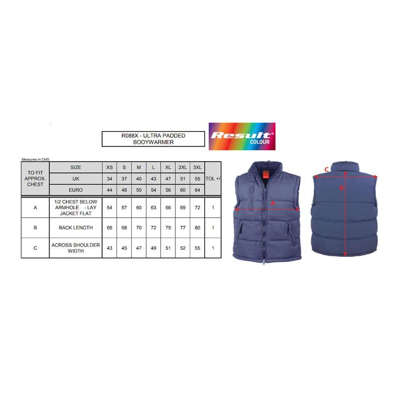 Result Ultra Padded Unisex Hooded Bodywarmer R88X-3