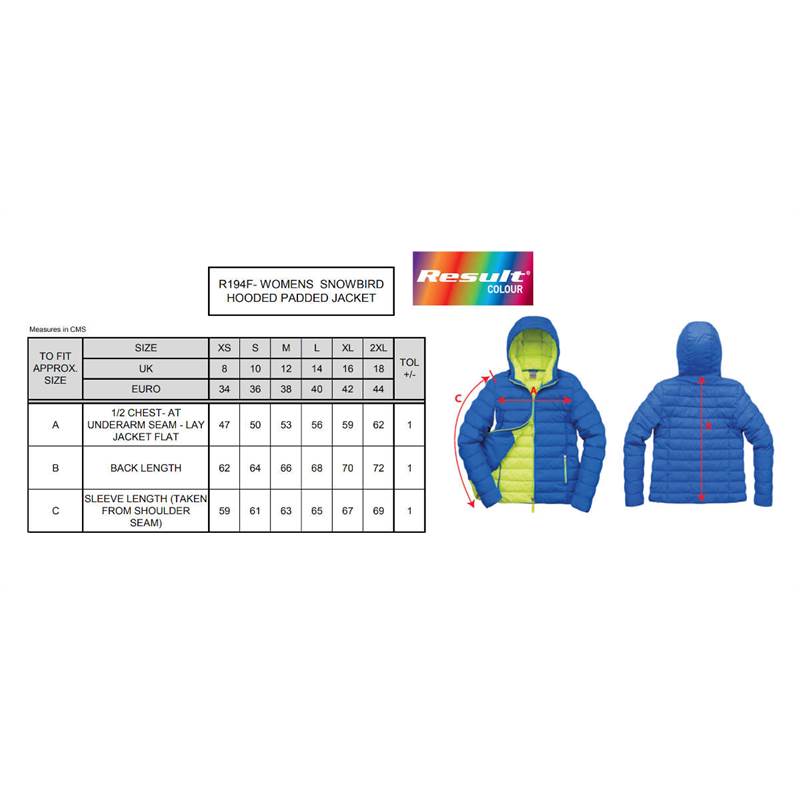 Result Womens Snow Bird Hooded Jacket R194F-3