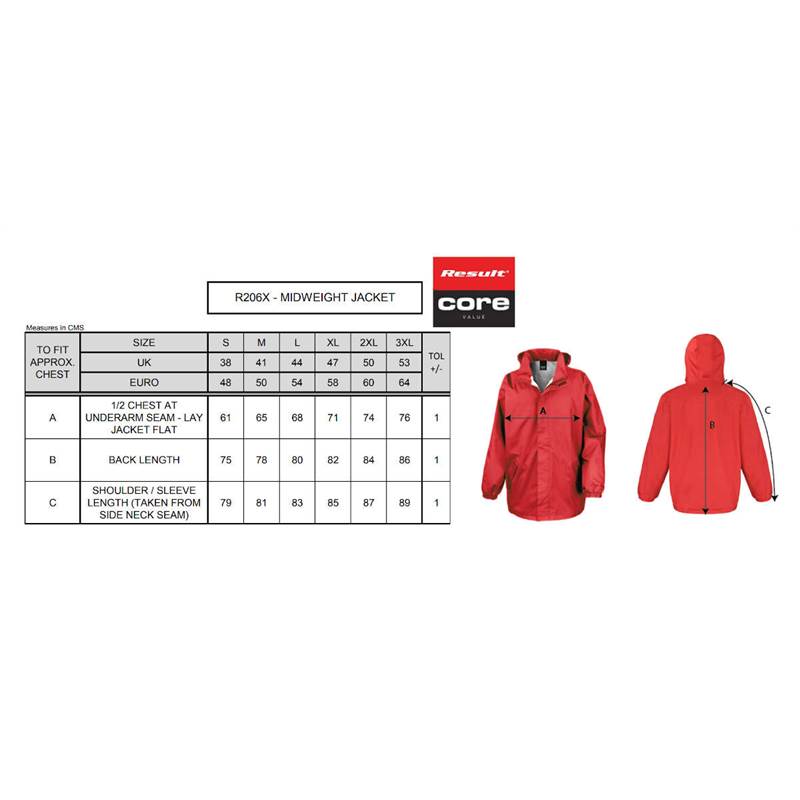 Result Core Unisex Midweight Jacket R206X-2
