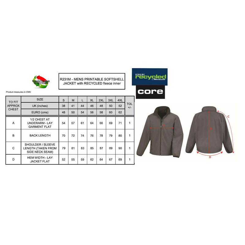 Result Mens Printable Softshell Jacket R231M-5