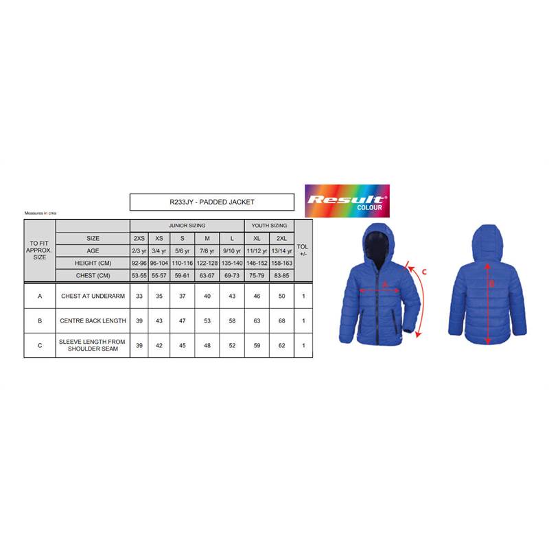 Result Junior/Youth Padded Jacket R233J/Y-5