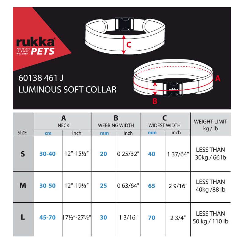 Rukka Pets Luminous Soft Dog Collar-4