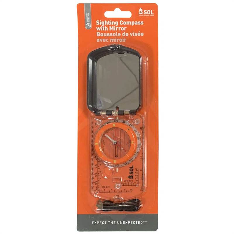 SOL Sighting Compass With Mirror-1