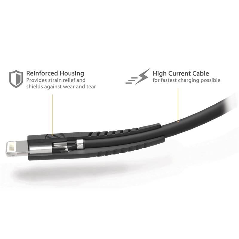 Scosche StrikeLine HD 4ft Heavy Duty Lightning USB Cable-5