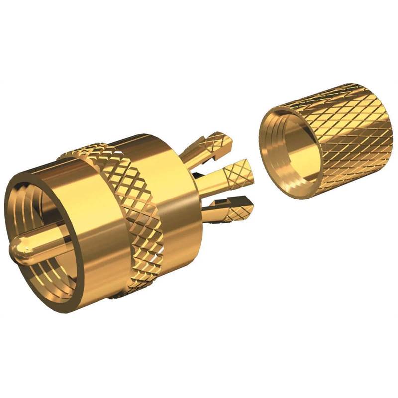 Centerpin Solderless PL259 Connector, RG8X or RG58/AU-1