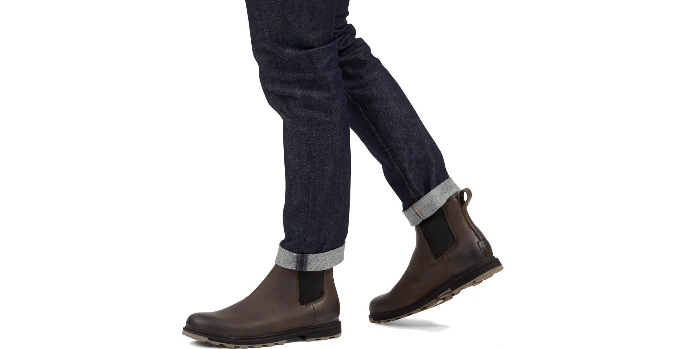 sorel madson chelsea waterproof leather boots