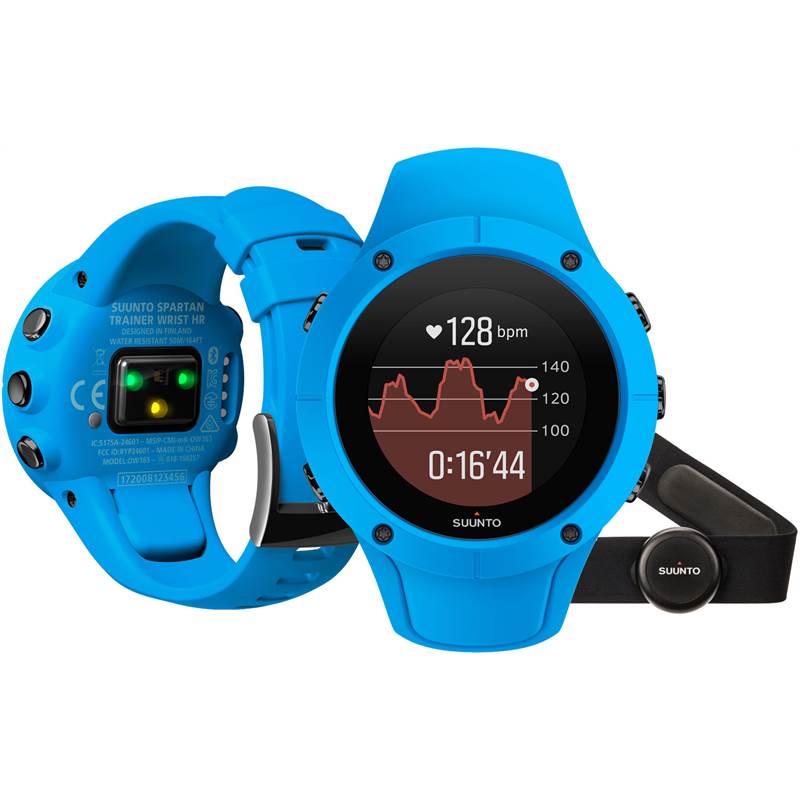 Suunto Spartan Trainer Wrist HR Blue GPS Multisport Watch HRM Bundle-1