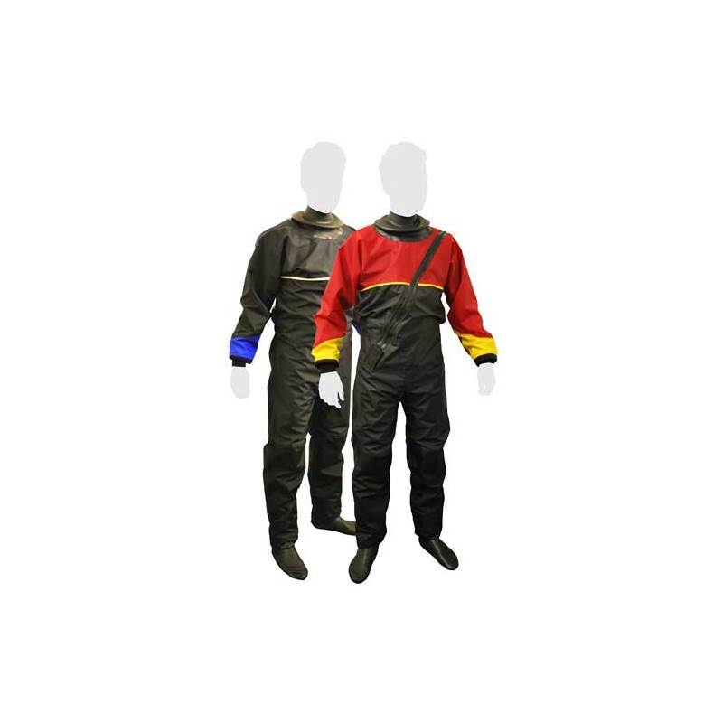 Trident TR40 Junior Sailing Drysuit Black/Red/Yellow - Back Zip-1
