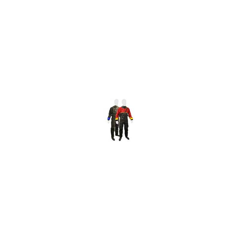 Trident TR40 Junior Sailing Drysuit Black/Red/Yellow - Back Zip-2