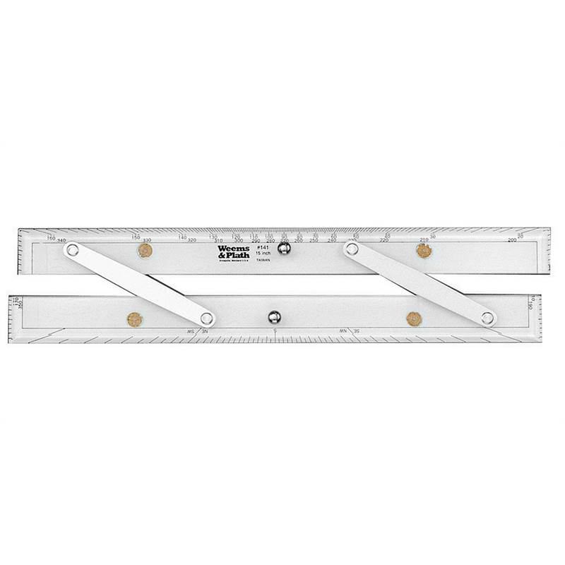 Weems & Plath 15-Inch Perspex Parallel Rulers with Aluminium Arms-1