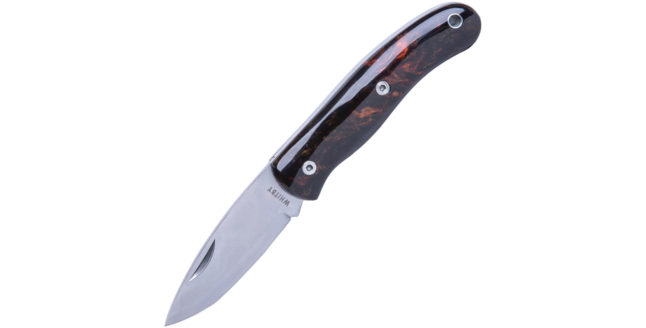 Whitby 2.25 inch Resin Slipjoint EDC Drop Point Folding Knife