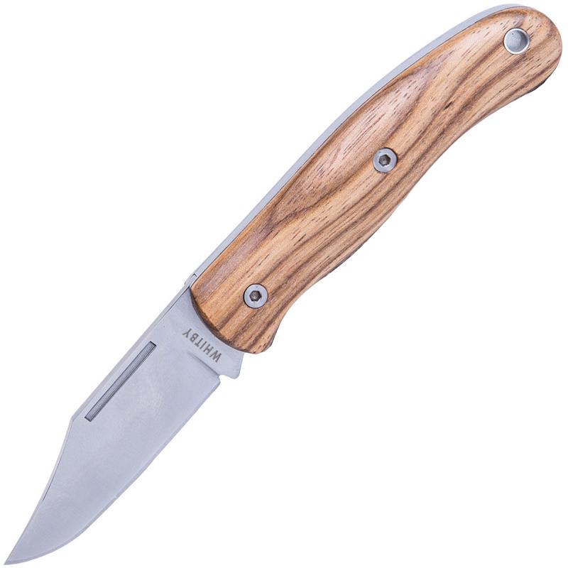 Whitby 2.5 inch Zebra Wood Slipjoint EDC Clip Point Folding Knife