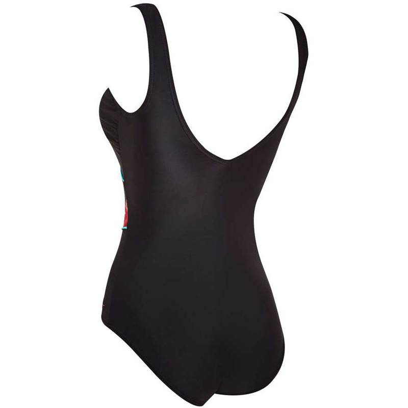 Zoggs Womens Hybrid Tropics Wrap Front Swimsuit-2