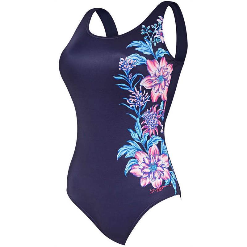 Zoggs Womens Wild Rose Scoopback Swimsuit-1