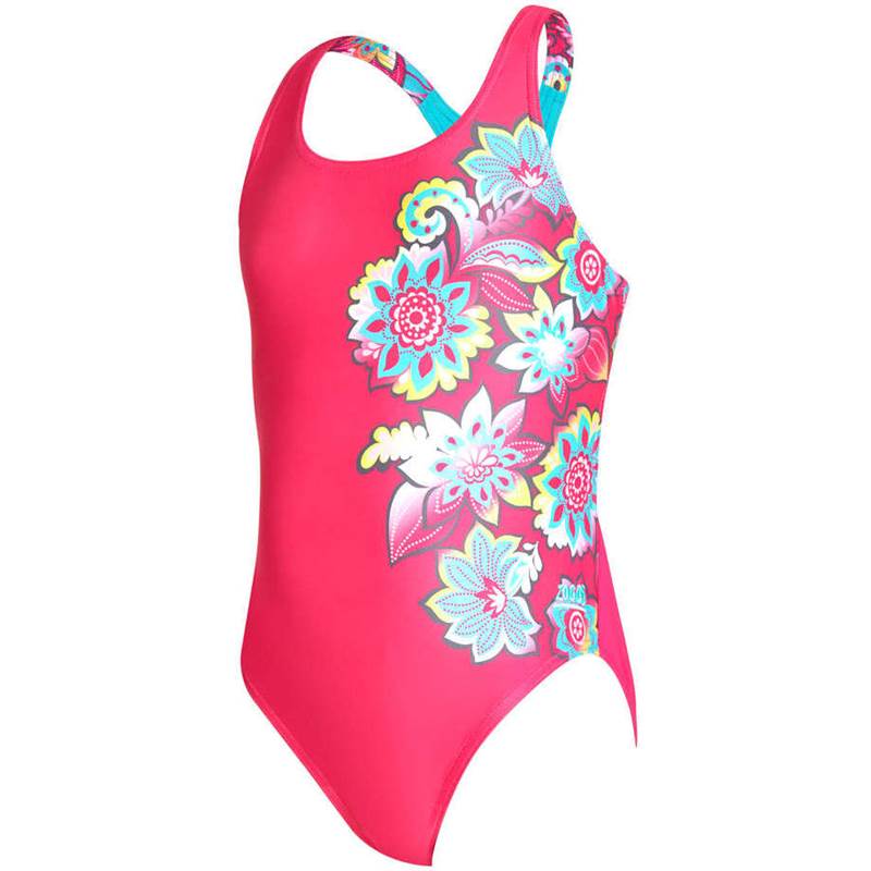Zoggs Girls Garden Party Rowleeback Swimsuit-1