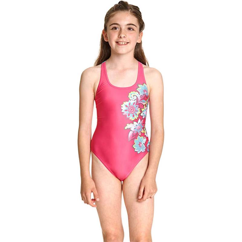 Zoggs Girls Garden Party Rowleeback Swimsuit-3
