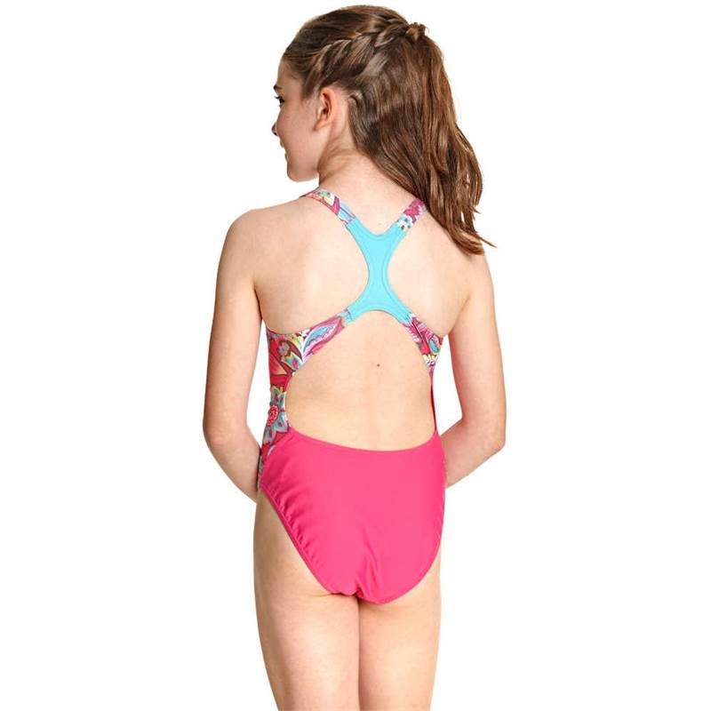 Zoggs Girls Garden Party Rowleeback Swimsuit-5