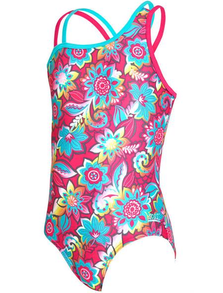 Zoggs Girls Garden Party Crossback Swimsuit