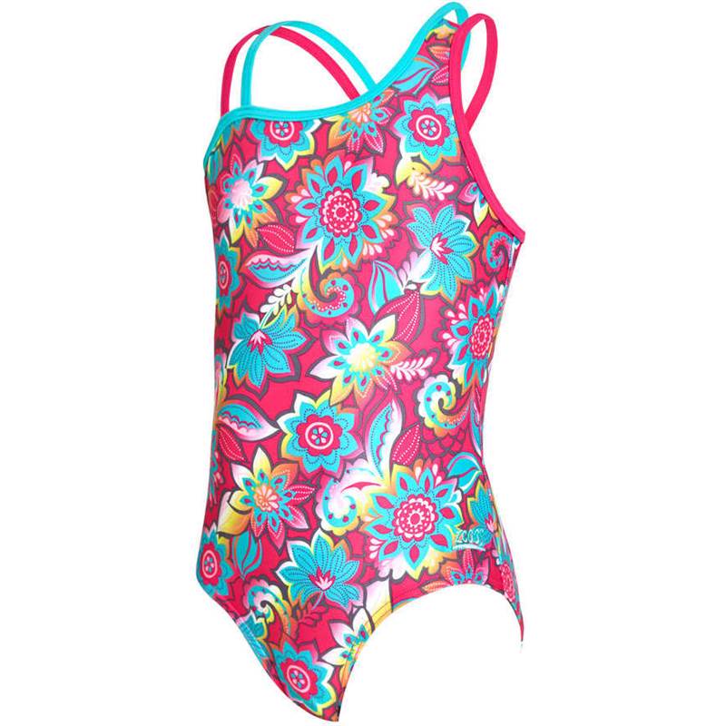 Zoggs Girls Garden Party Crossback Swimsuit-1