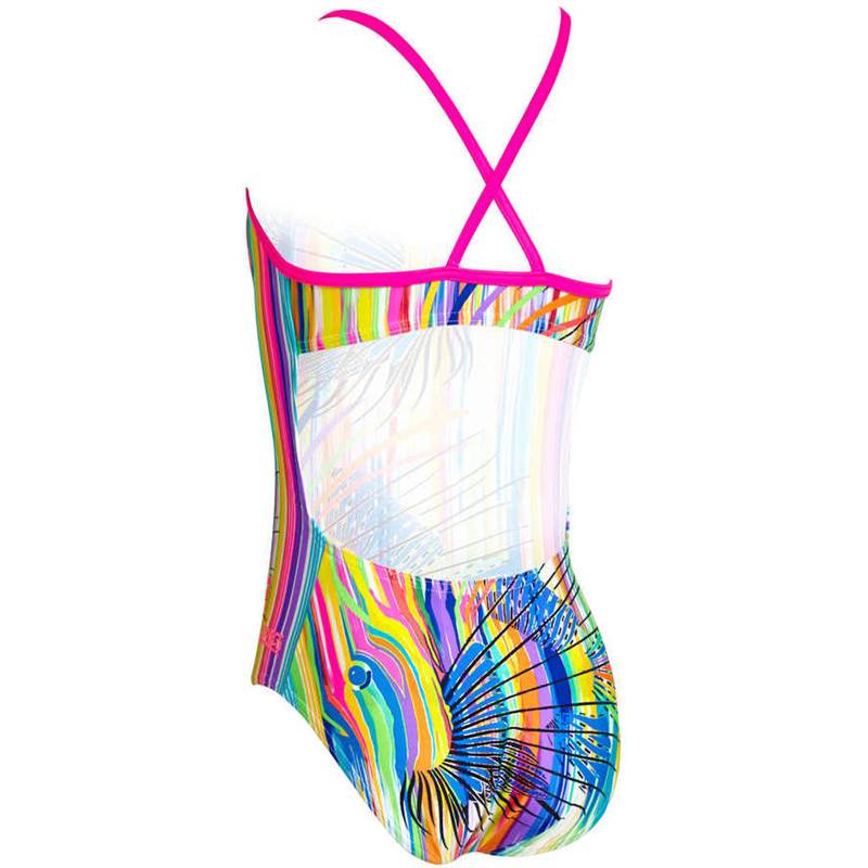 Zoggs Girls Tropix Bella Crossback Swimsuit-2