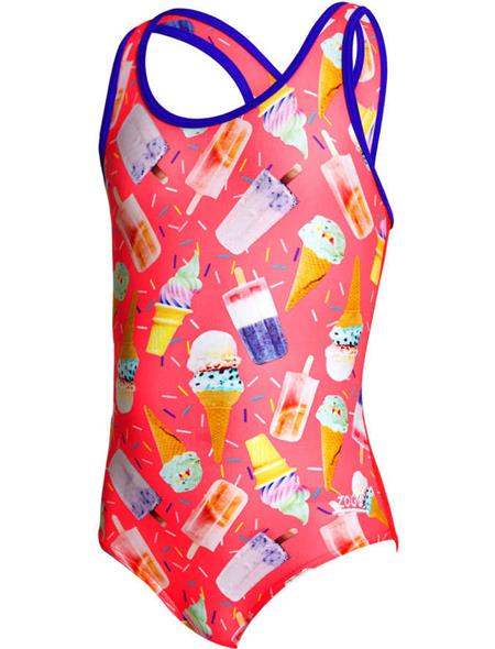 Zoggs Girls Ice Dream Actionback Swimsuit