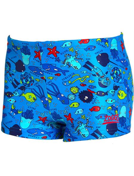 Zoggs Boys Sea Life Hip Racer Swim Shorts
