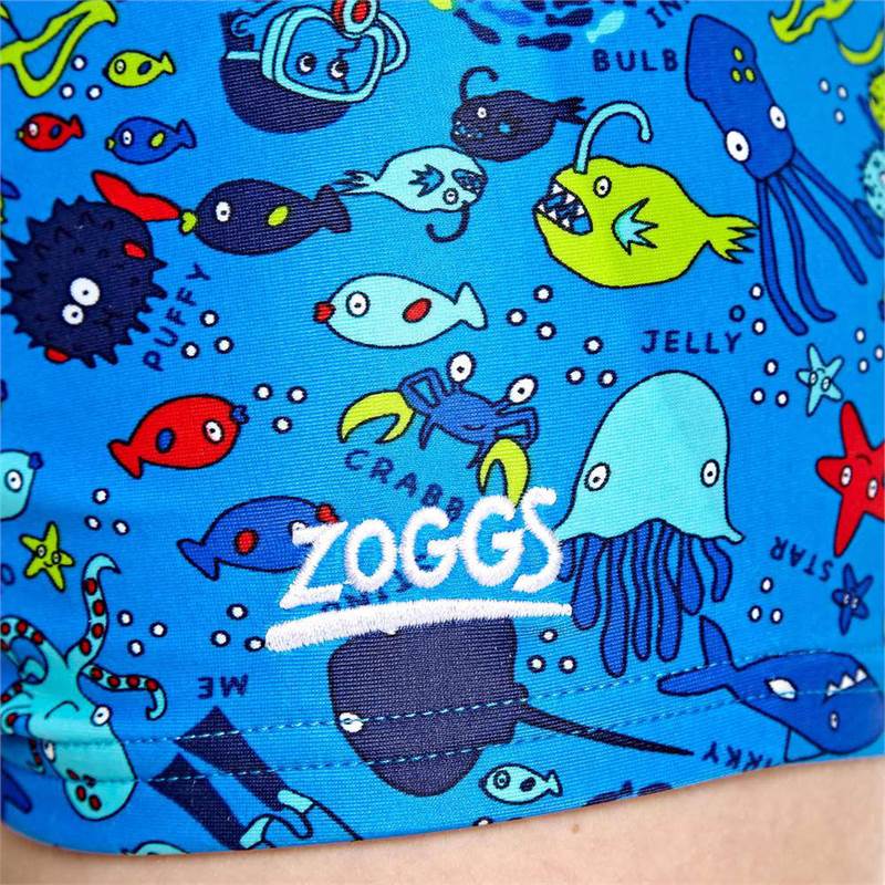 Zoggs Boys Sea Life Hip Racer Swim Shorts-5