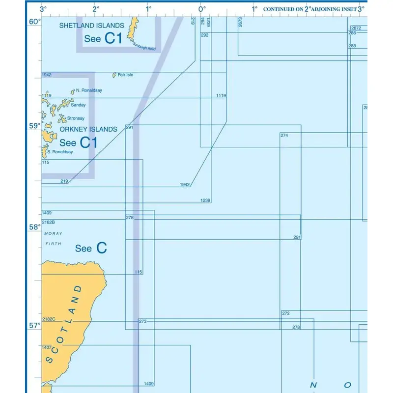 Admiralty Charts North Sea, Skagerrak and Kattegat D 45-3