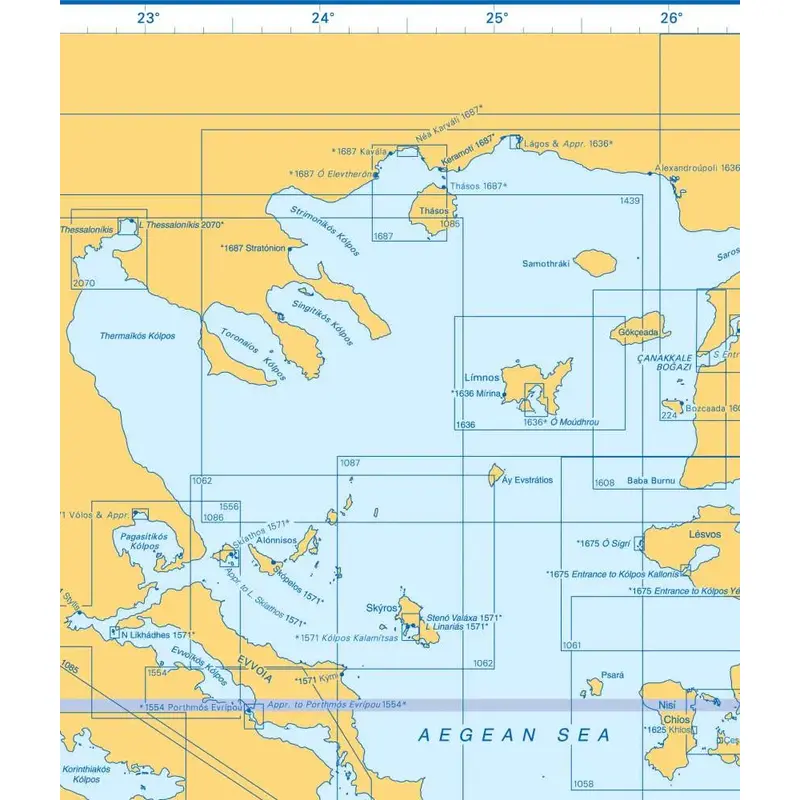 Admiralty Charts Greece And Turkey F1 61-4
