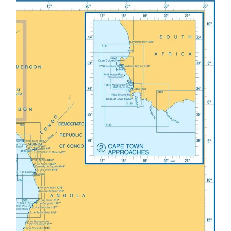 Admiralty Charts Africa (Ghana To Mozambique) & Tristan Da Cunha Group G1 67-5