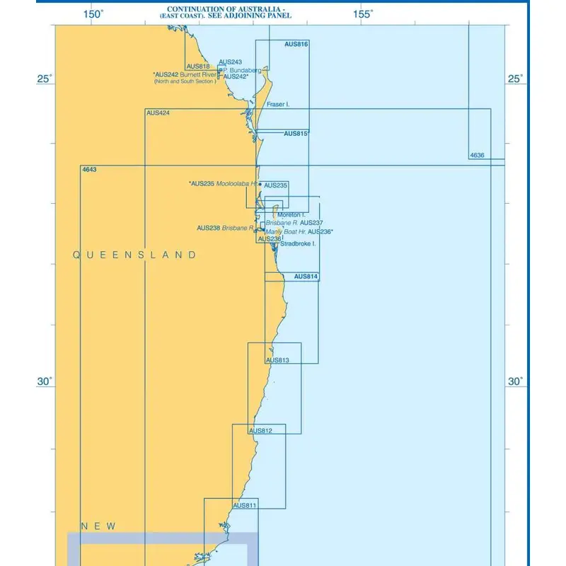 Admiralty Charts East Coast Of Australia M1 103-5