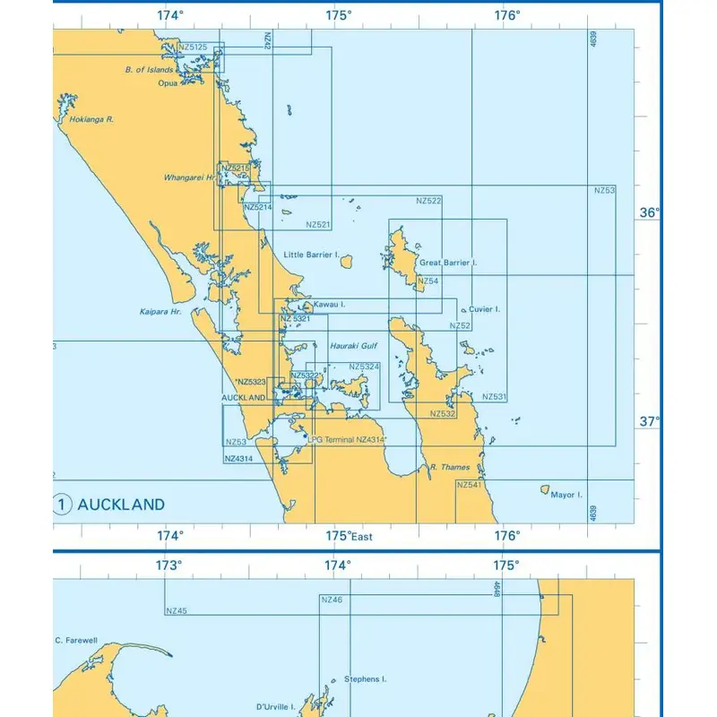 Admiralty Charts New Zealand N 107-5