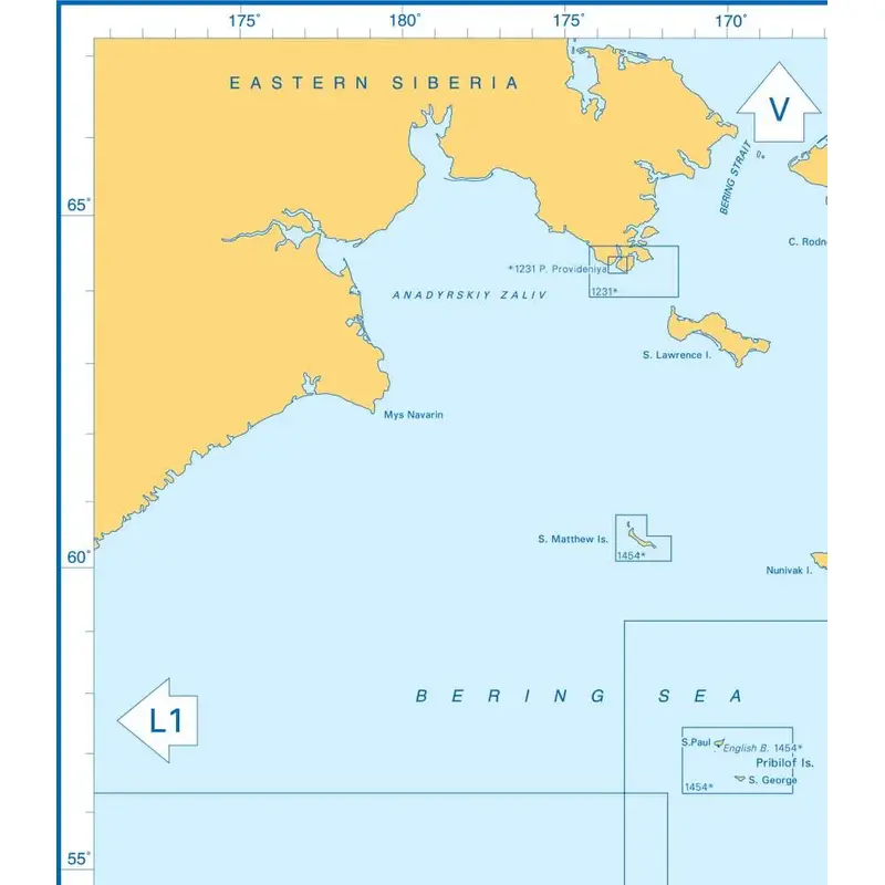 Admiralty Charts Bering Sea And North Pacific Ocean Q 121-3