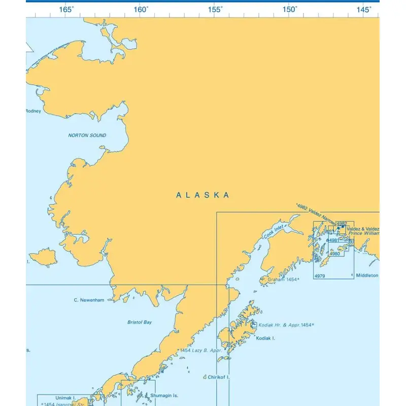 Admiralty Charts Bering Sea And North Pacific Ocean Q 121-4