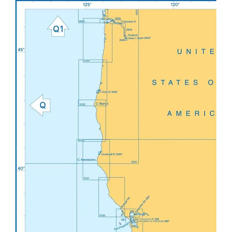 Admiralty Charts Usa (west) And Mexico R 125-3