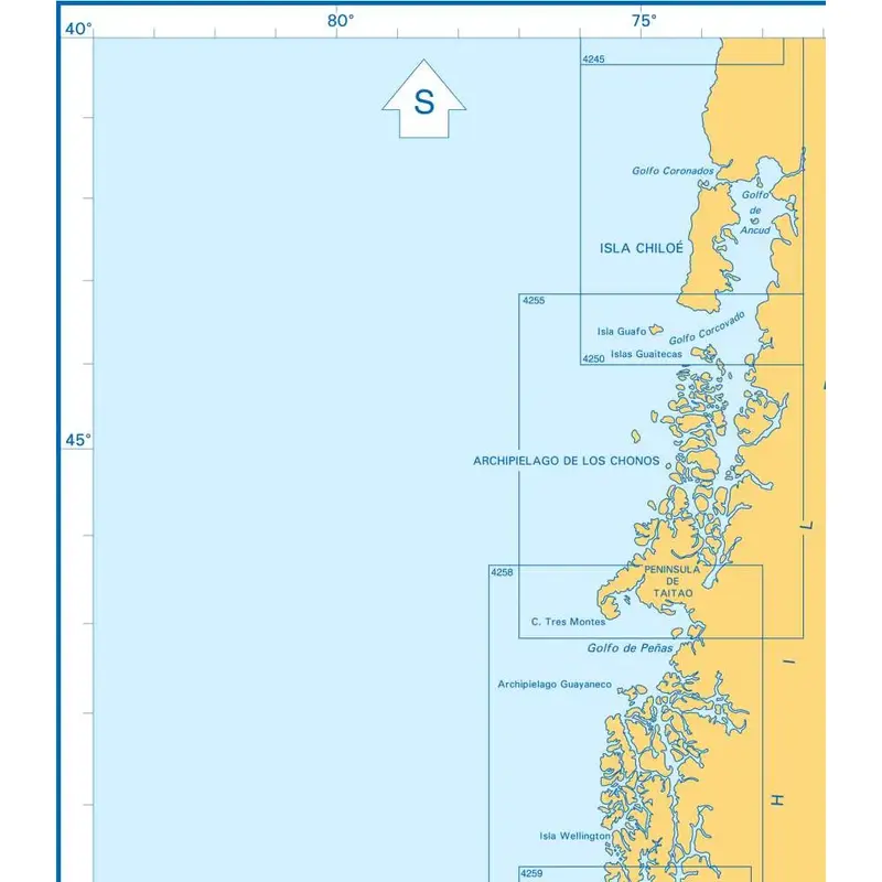 Admiralty Charts Southern Coasts Of South America S1 129-3