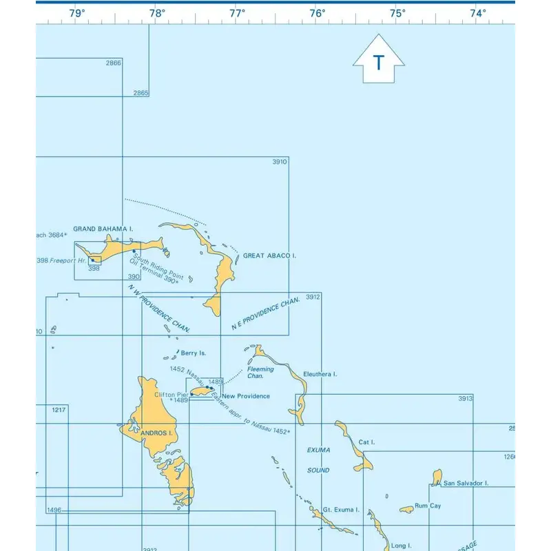 Admiralty Charts West Indies, Bahamas to Dominican Republic, Cuba and Jamaica T2 139-4
