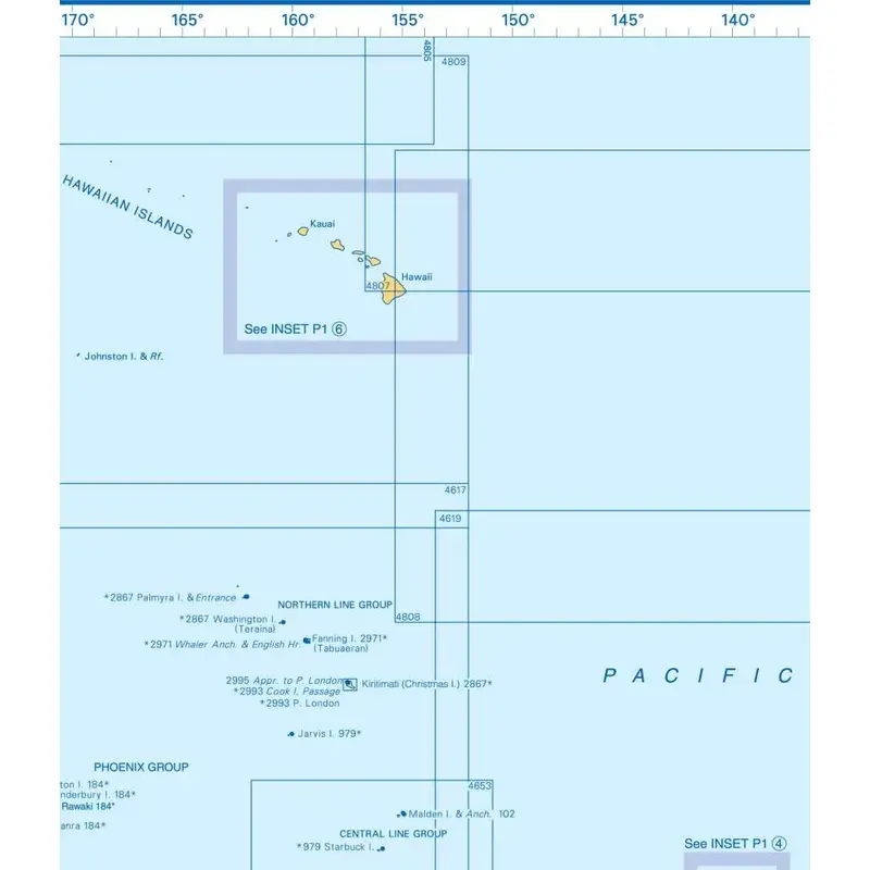 Admiralty Charts Central Pacific Islands P 117-4