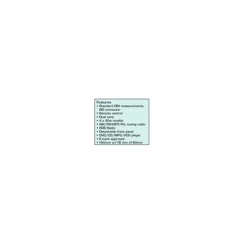 Senergy Din Size DVD Player Adjq Dvdrc-3
