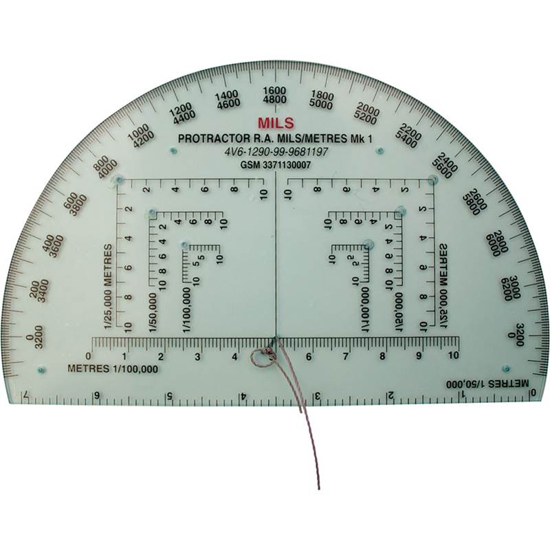 Mils Accurate 6-Inch RA Map Reading Protactor-1