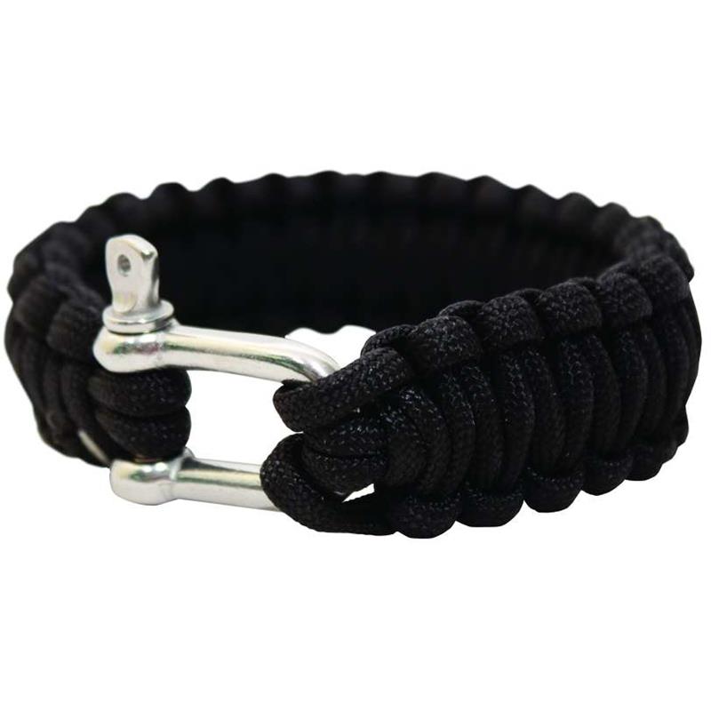 Bushcraft Paracord Bracelet with Metal Buckle-1