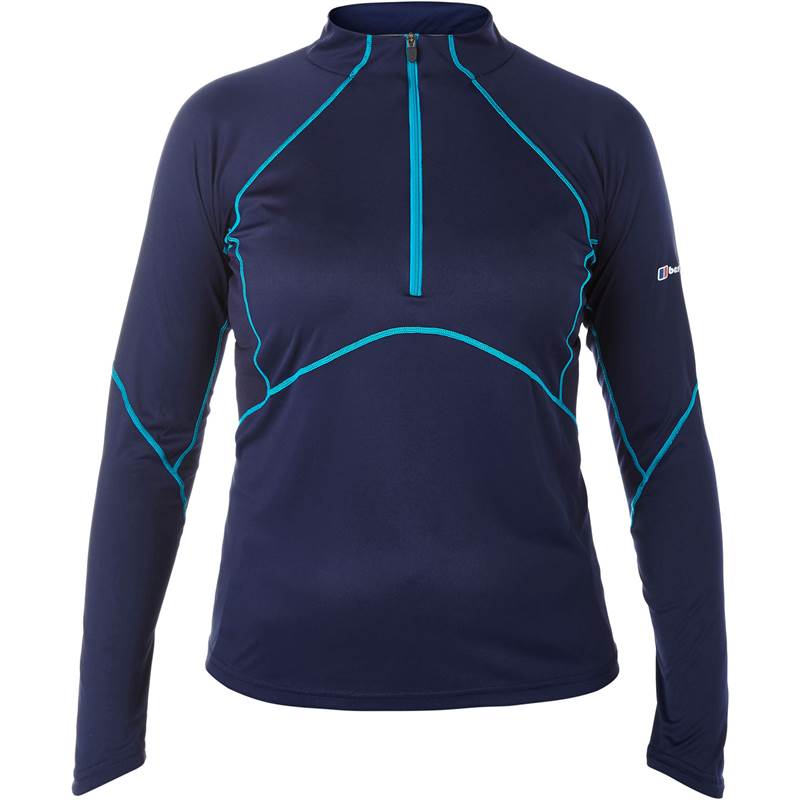 Berghaus Vapour Womens Long Sleeve Zip Neck Baselayer Top-1