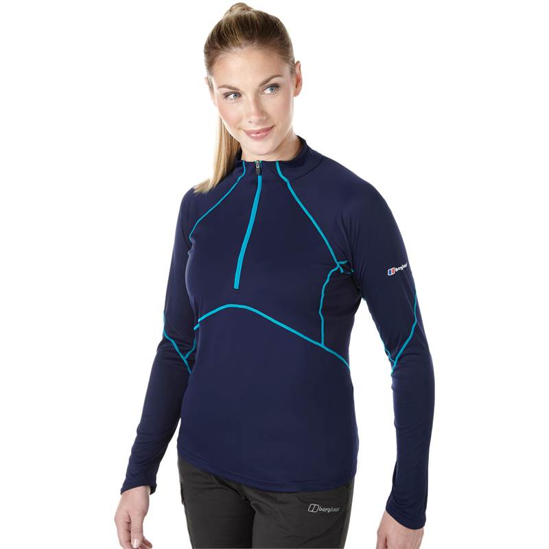 Berghaus Vapour Womens Long Sleeve Zip Neck Baselayer Top-3