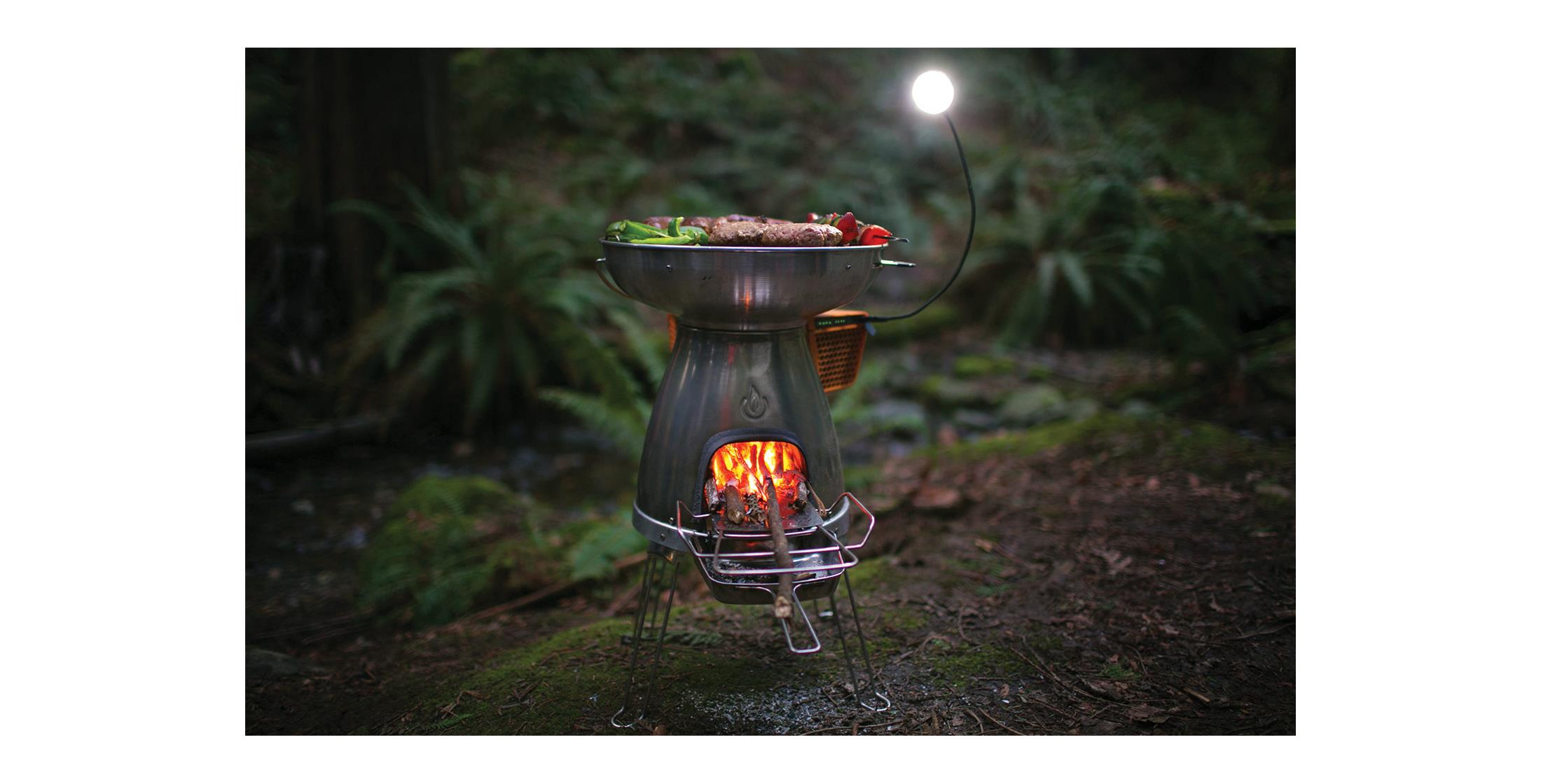 BioLite Wood Burning BaseCamp Stove with USB Charger and FREE FlexLight
