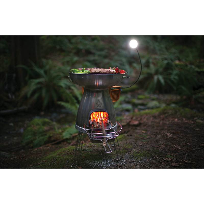 BioLite Wood Burning BaseCamp Stove with USB Charger and FREE FlexLight-3