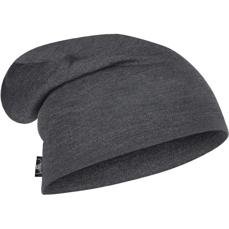Buff Heavyweight Merino Wool Loose Beanie Hat.-4