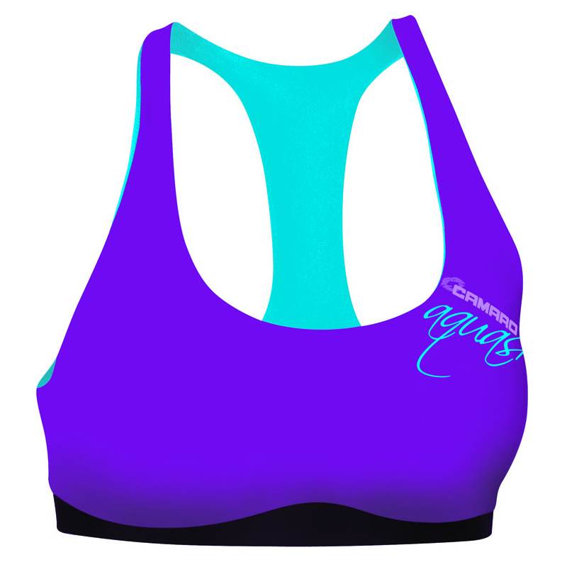 Camaro Womens Aqua Skin Bikini Top-1