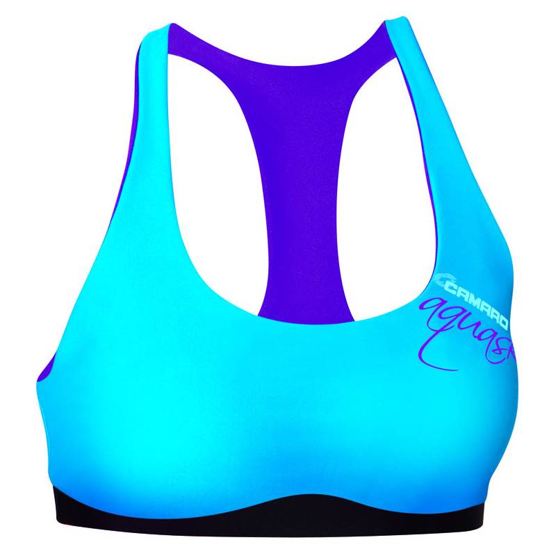 Camaro Womens Aqua Skin Bikini Top-3