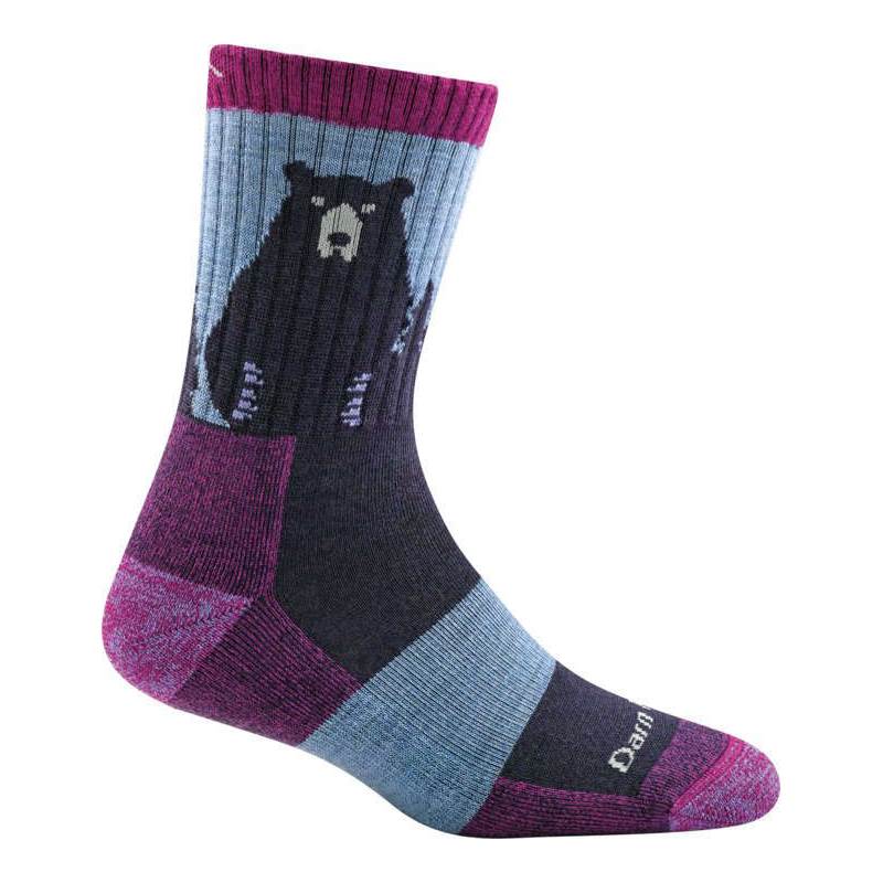 Darn Tough Womens Lightweight Bear Town Micro Crew Cushion Socks-1